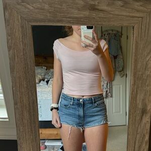 Urban Outfitters Light Pink Short Sleeve Top